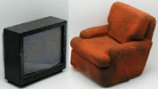 TV and Chair from Back Alley scene.