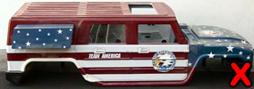 Full-size Hummer budy used to show jet engines popping out.