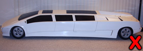 Full-size 9-foot Lamborghini Limousine.