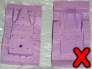 Rubber mold for making mini resin Terrorist Jeep bodies.
